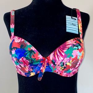 NWT Pour Moi- Heatwave Padded Underwired Top: Barbados 32D